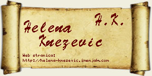 Helena Knežević vizit kartica